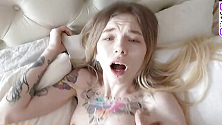 Busty tat teen loves to take his meaty rod all day lengthy with teenager 18 Big Boobs Porn Video