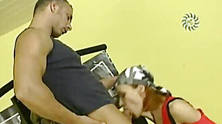 Galina gets her asshole used in the weight room Porn Video