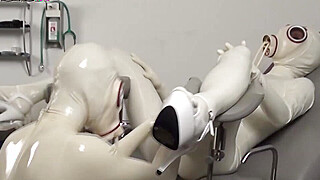 Tanja and Fiona get freaky in their latex hospital outfits Porn Video