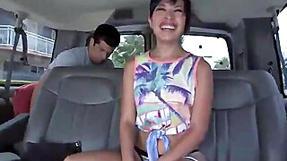 Amateur cutie fucks on bangbus Porn Video