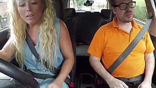 Busty MILF publicly outdoor fucked in car by driving Porn Video