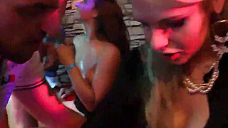 Lusty club chicks fucking in public Porn Video