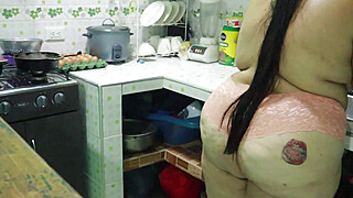 fucking my girlfriend's sister in the kitchen Porn Video
