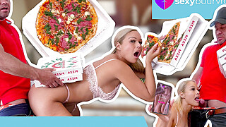 I fuck pizza delivery guy while he eats my pizza: SASHA (Holland Porn) Porn Video