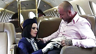 Air Hostess Claire Castel Care For Her Passenger Porn Video