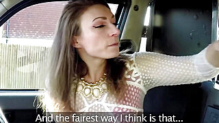 Female Fake Taxi Rough ass fucking and ass licking taxi ride Porn Video