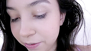 New Cute Girl slowly drives dick to cum and reaches orgasm Porn Video