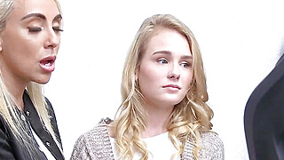 Kylie Kingston, Natalie Knight Fucked by Officer For Stealing Good Porn Video