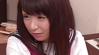 Dirty old stud lusts after schoolgirl Yui Shimazaki's taut rump and pussy,... Porn Video