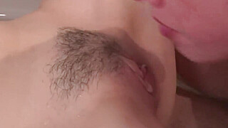 Cream pie filling up Airi Miyazaki's gullet in the shower - uncensored... Porn Video