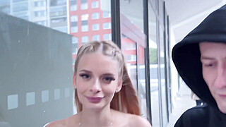 Blonde babe Naomi Love is showing off her natural boobs and cheating on her... Porn Video
