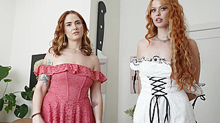 My step mom and her BFF get SLOPPY after brunch - Siri Dahl and Elly Clutch Porn Video