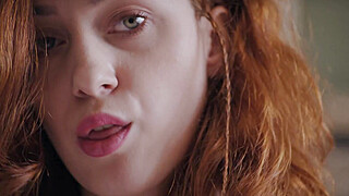 ULTRAFILMS Amazing redhead girl Cherry Candle fingering her pussy on the bed. Porn Video
