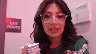 Big Titty Latina Coworker FUCKS me at Office Christmas Party for ALL to Hear Porn Video